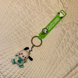 Pochacco Keychain with Green Strap